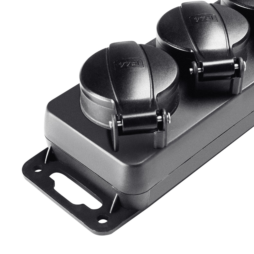 Ciabatta a 5 prese classe di protezione IP44