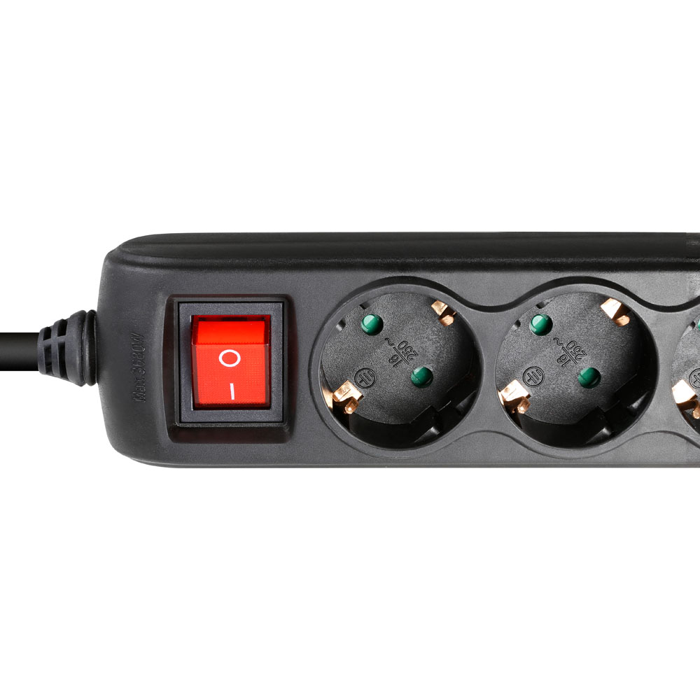 Ciabatta a 3 prese con interruttore e 2 prese di ricarica USB