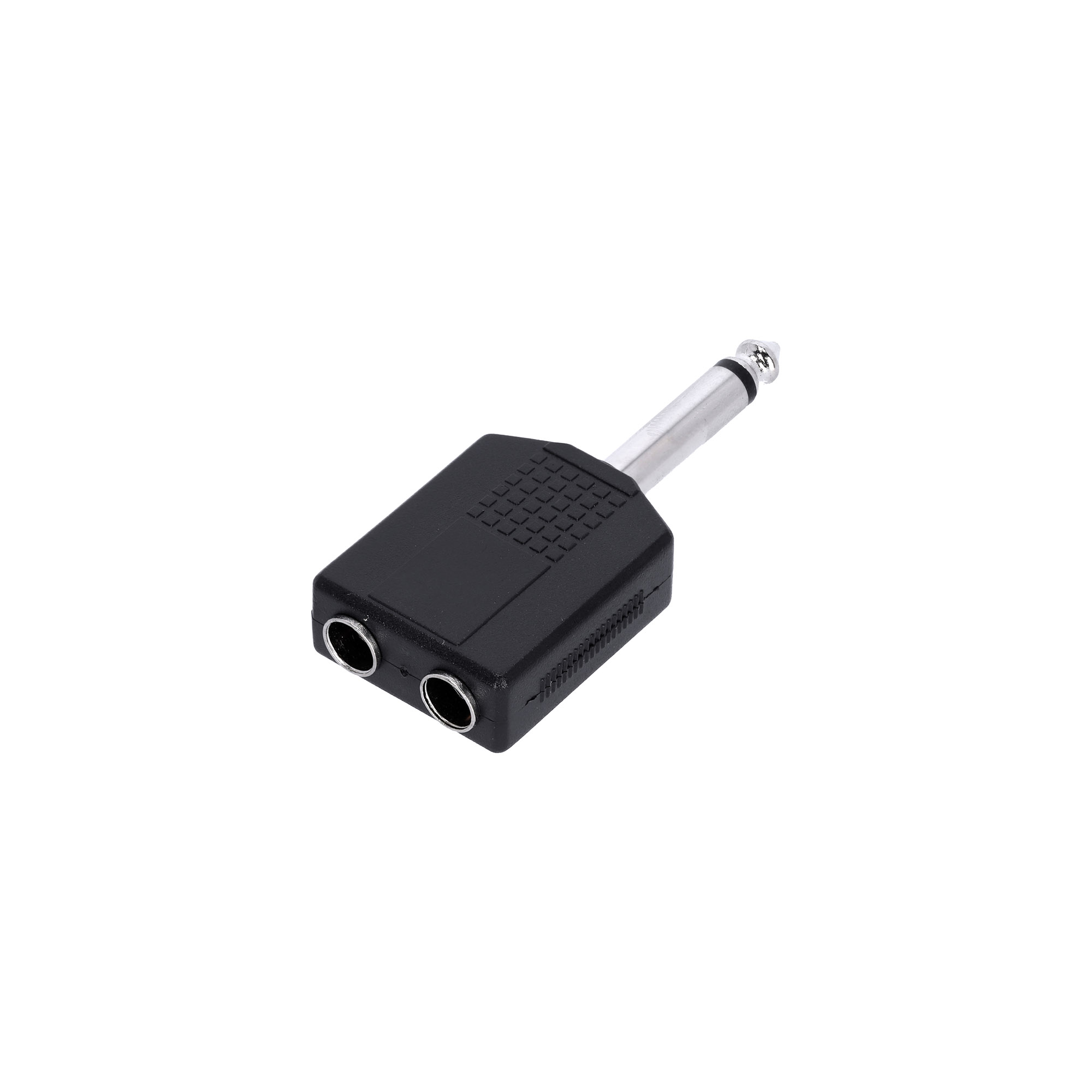 Adattatore a Y 2 x 6,3 mm jack TS femmina a 6,3 mm jack TS maschio