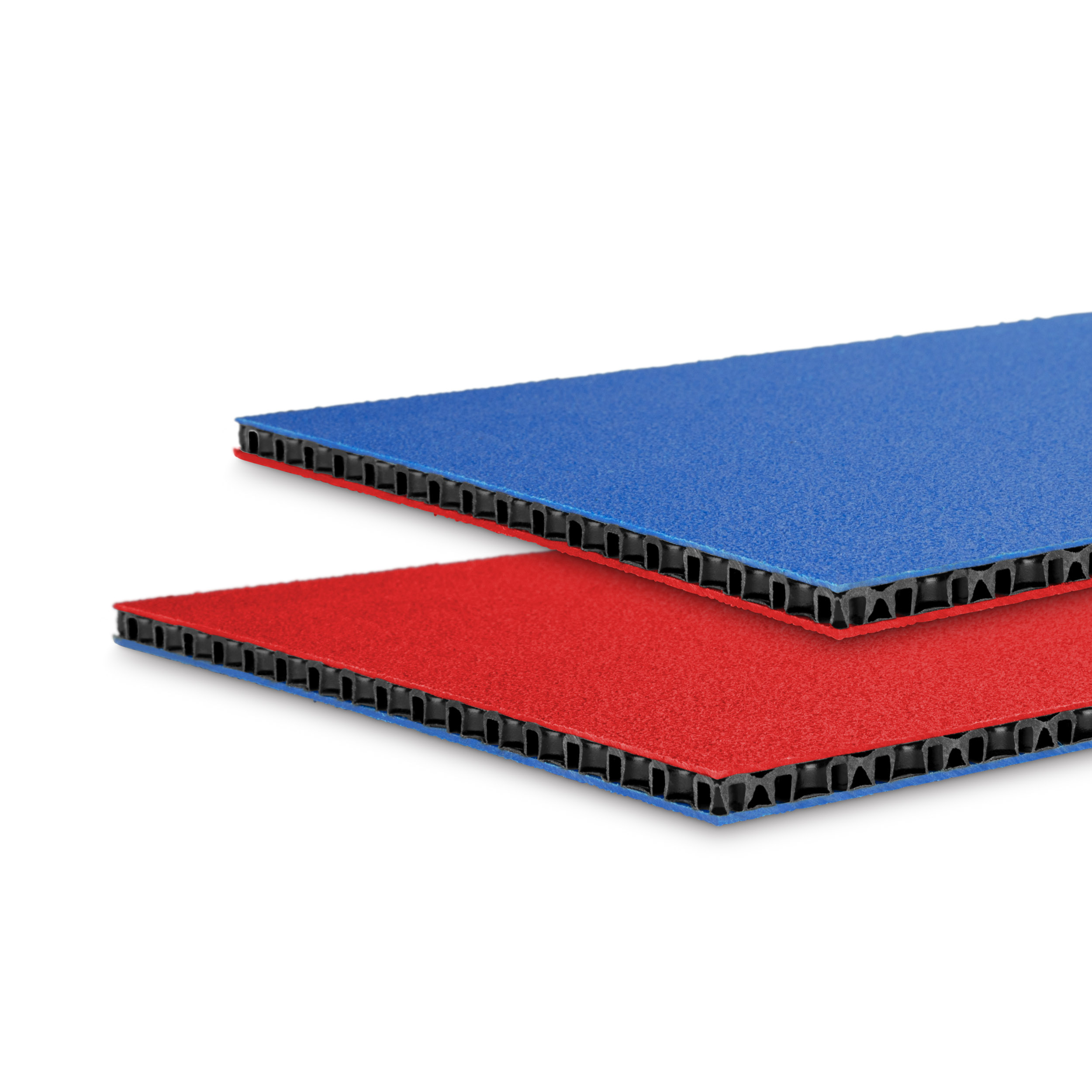 Lastra SolidLiteÂ® PP blu/rosso 9,4 mm, 2500 x 1250 mm