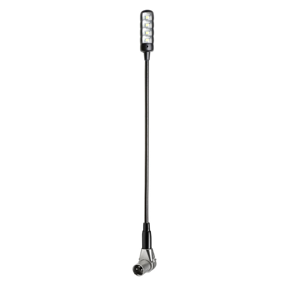 Lampada a collo di cigno XLR tripolare ad angolo con 4 COB LED