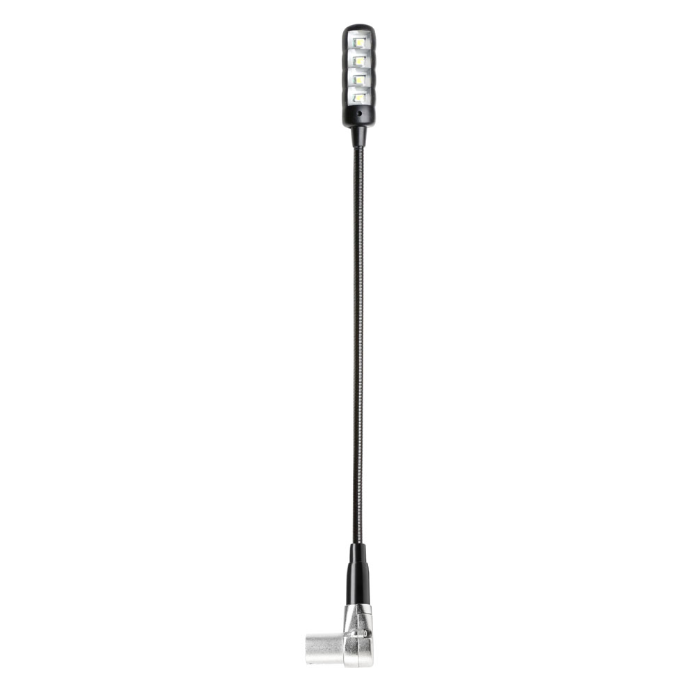 Lampada a collo di cigno XLR quadripolare ad angolo con 4 COB LED