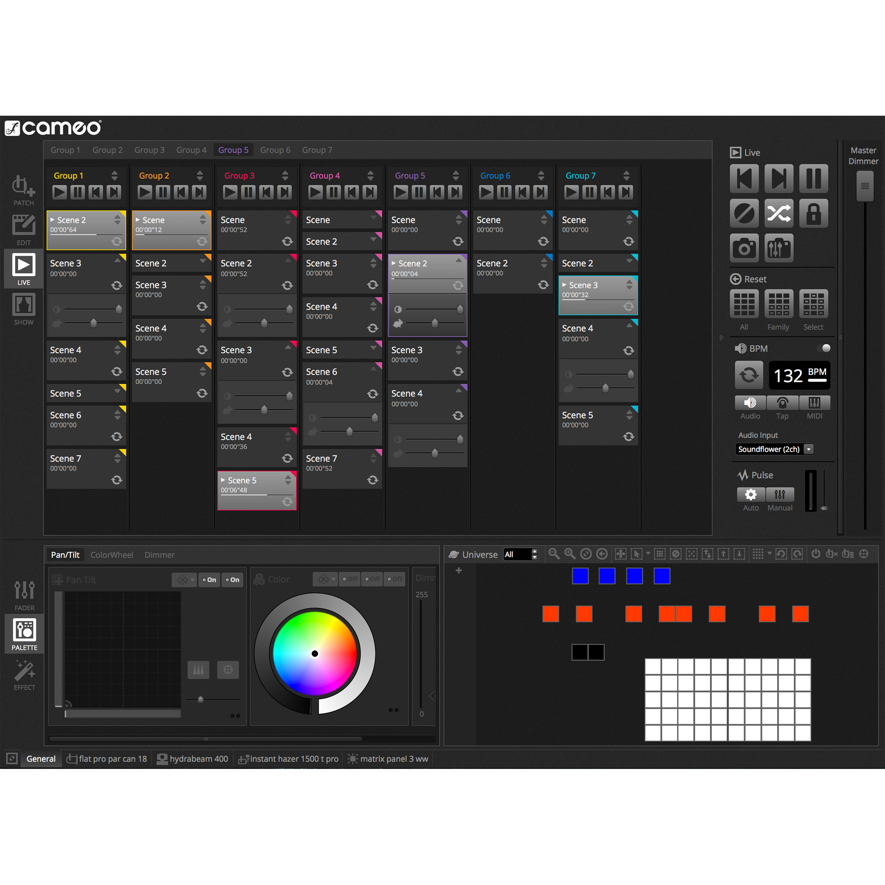 Interfaccia da USB a DMX a 512 canali e software di controllo