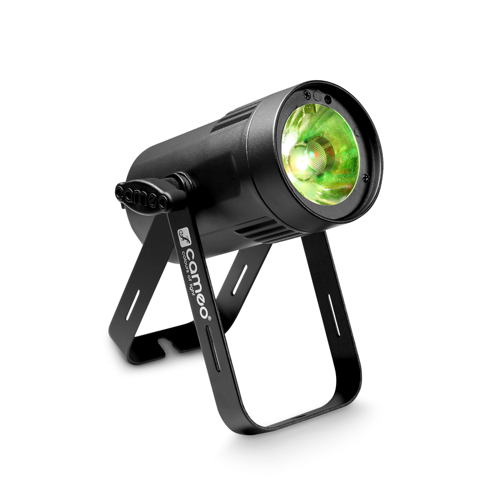 Faro compatto con LED RGBW da 15 W, modello nero