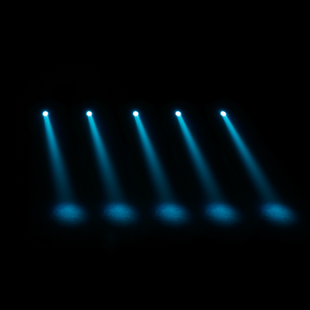 Faro compatto con LED RGBW da 15 W, modello nero