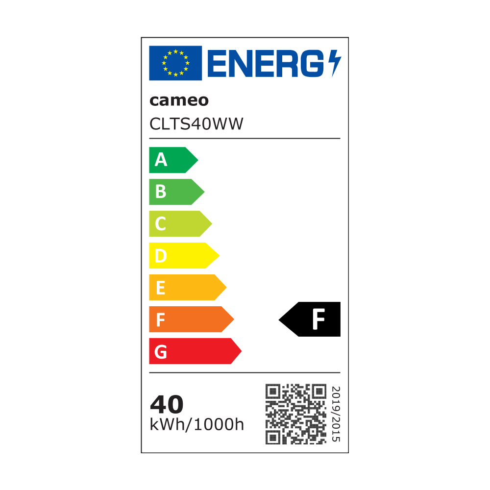 Proiettore per teatro con lente piana convessa e LED bianco caldo da 40W in alloggiamento nero