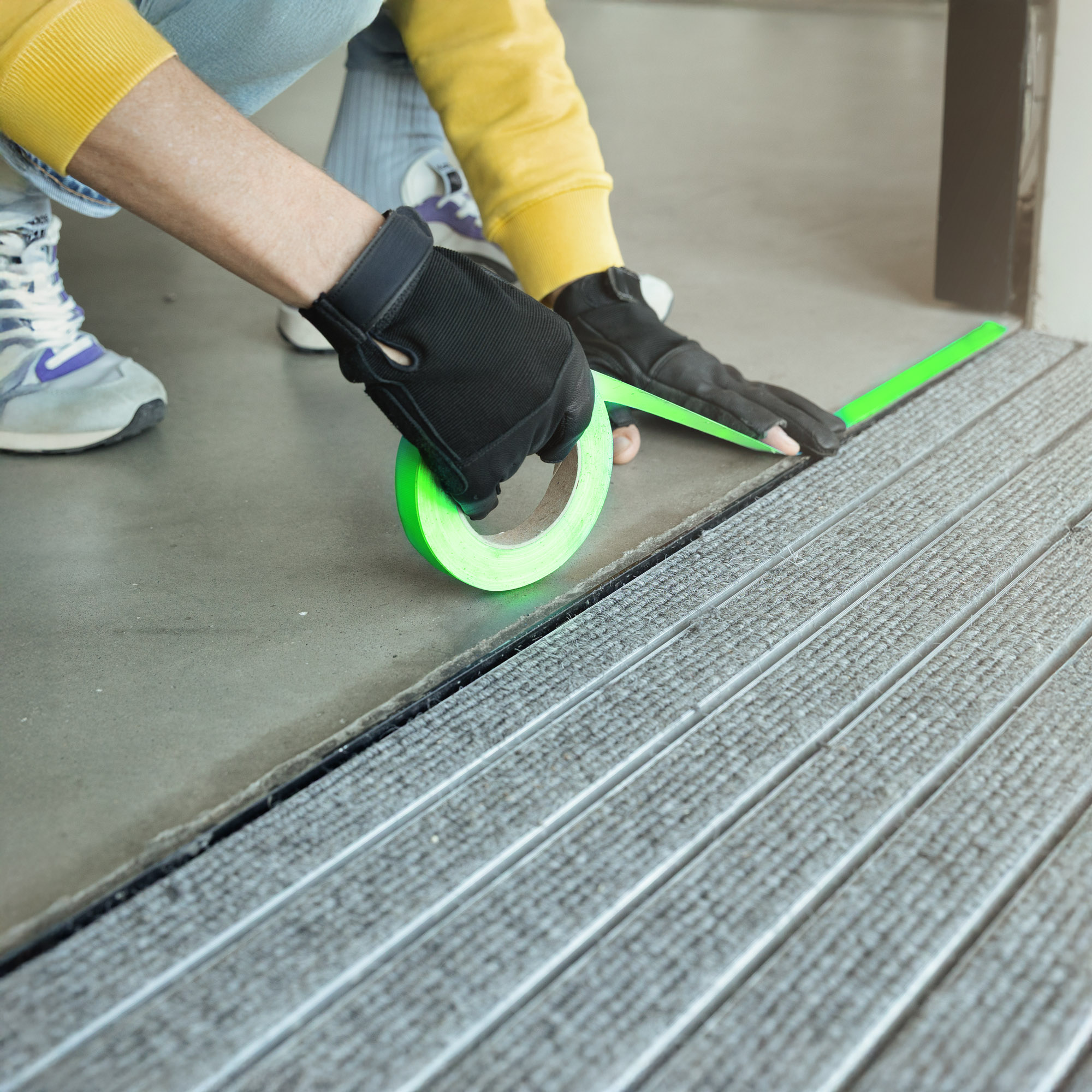 Nastro adesivo in tessuto | verde neon | 19 mm x 25 m