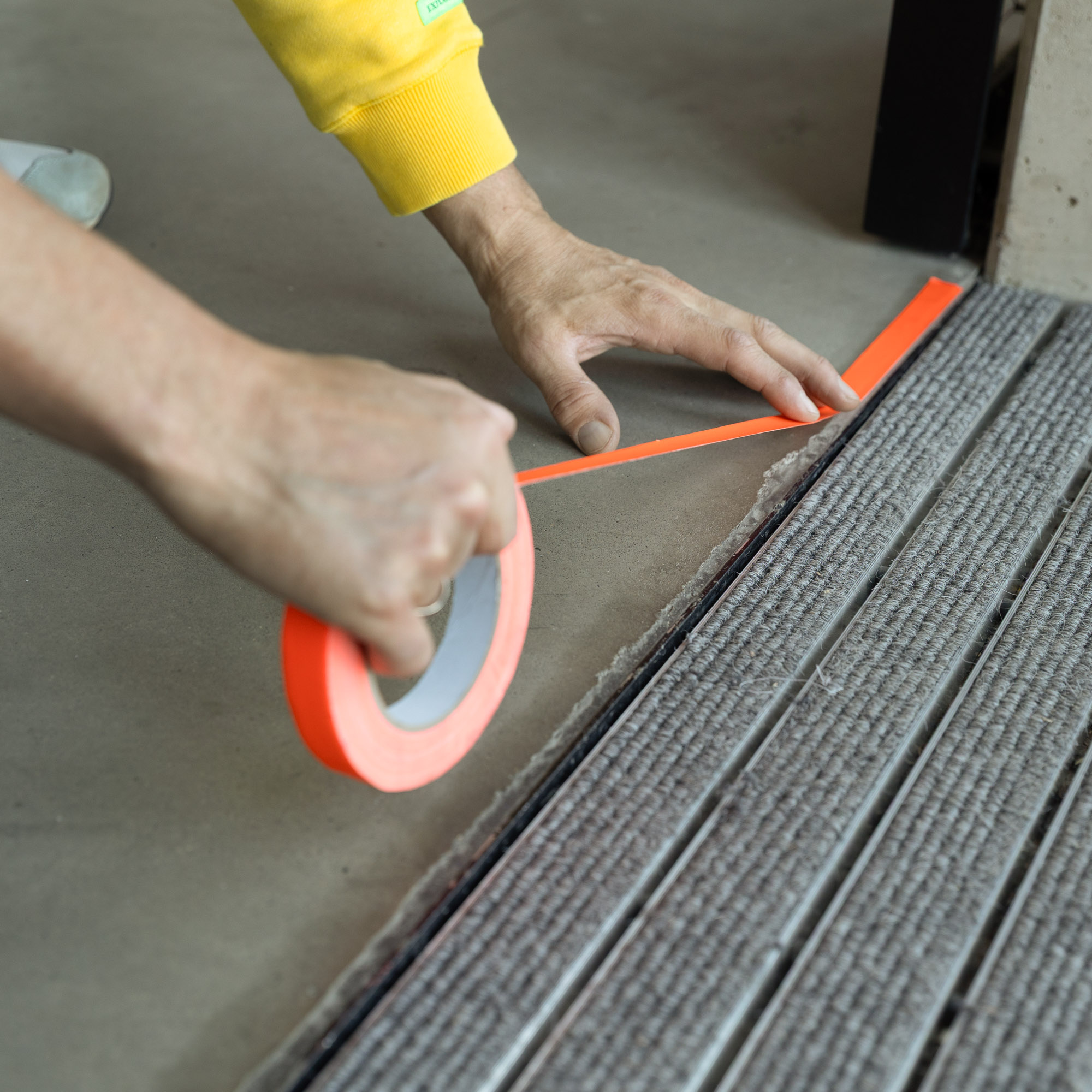 Nastro adesivo in tessuto | arancione neon | 19 mm x 25 m