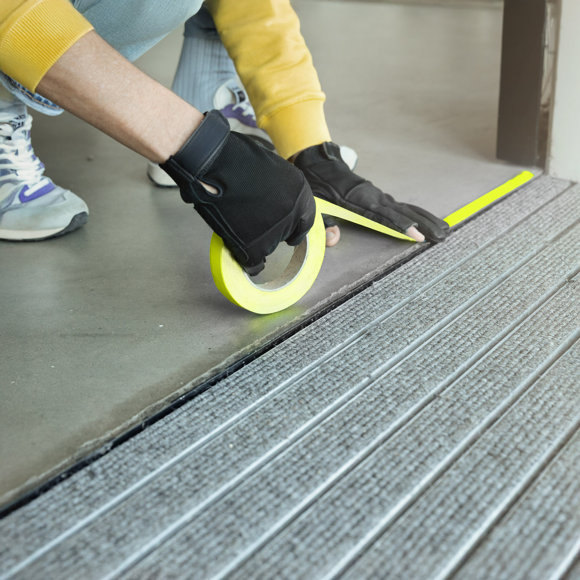 Nastro adesivo in tessuto | giallo neon | 19 mm x 25 m