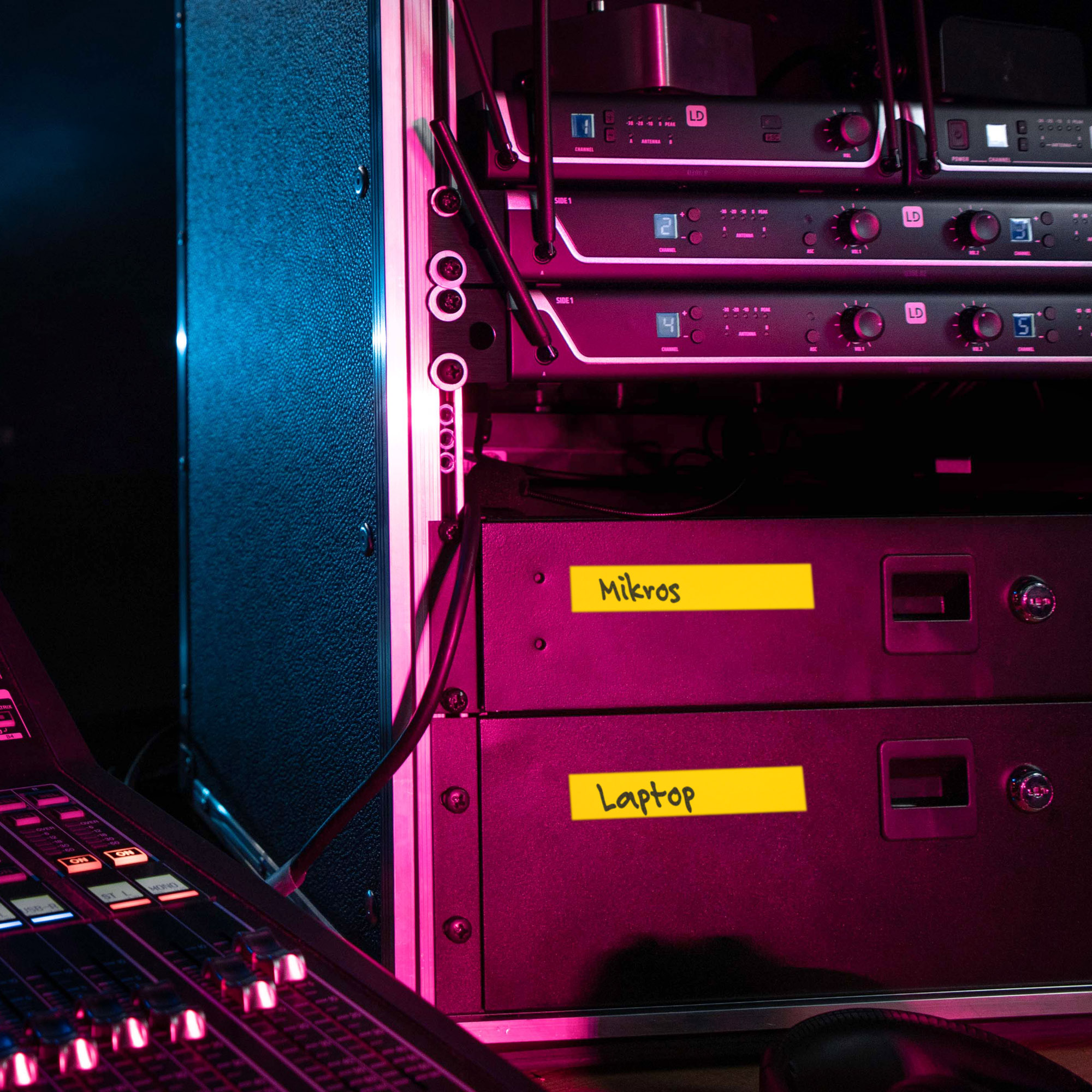 Nastro adesivo in tessuto | giallo neon | 19 mm x 25 m