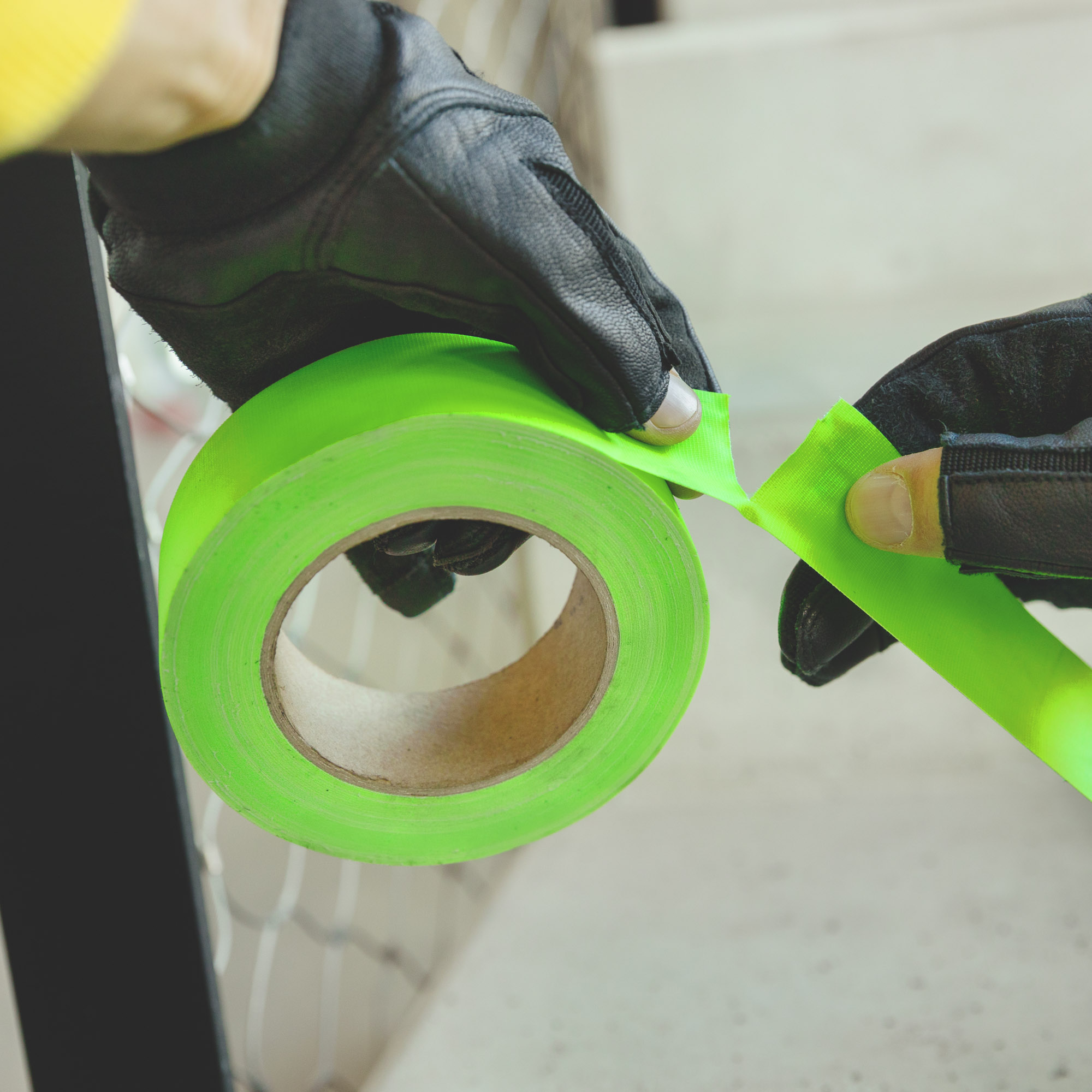 Nastro adesivo in tessuto | arancione neon | 38 mm x 25 m