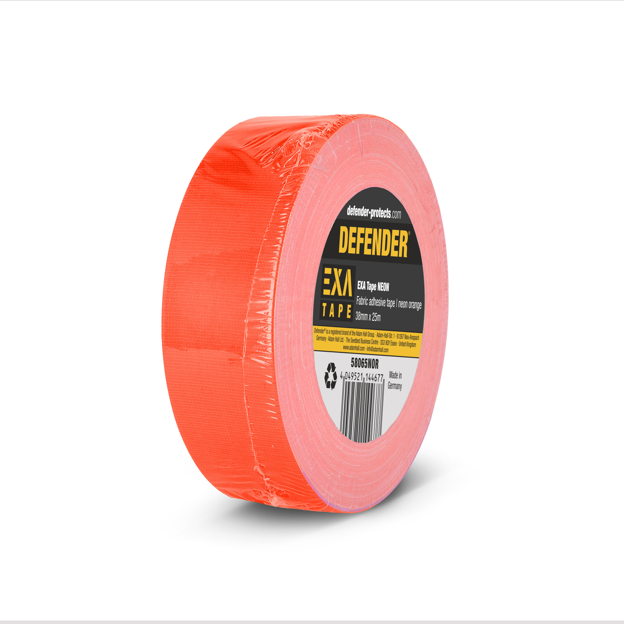 Nastro adesivo in tessuto | arancione neon | 38 mm x 25 m