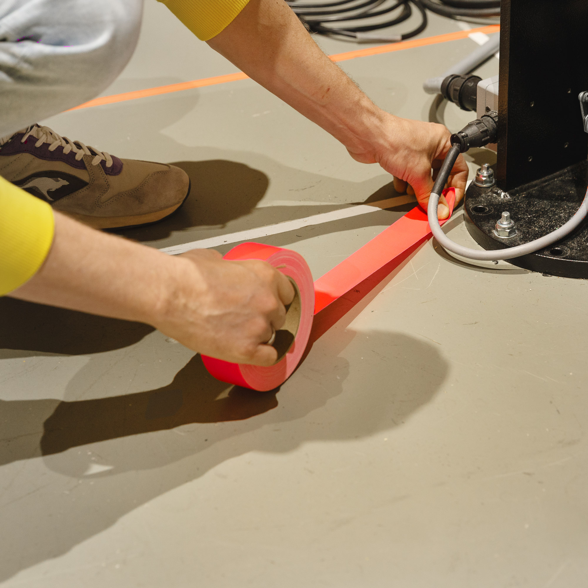 Nastro adesivo in tessuto | arancione neon | 38 mm x 25 m