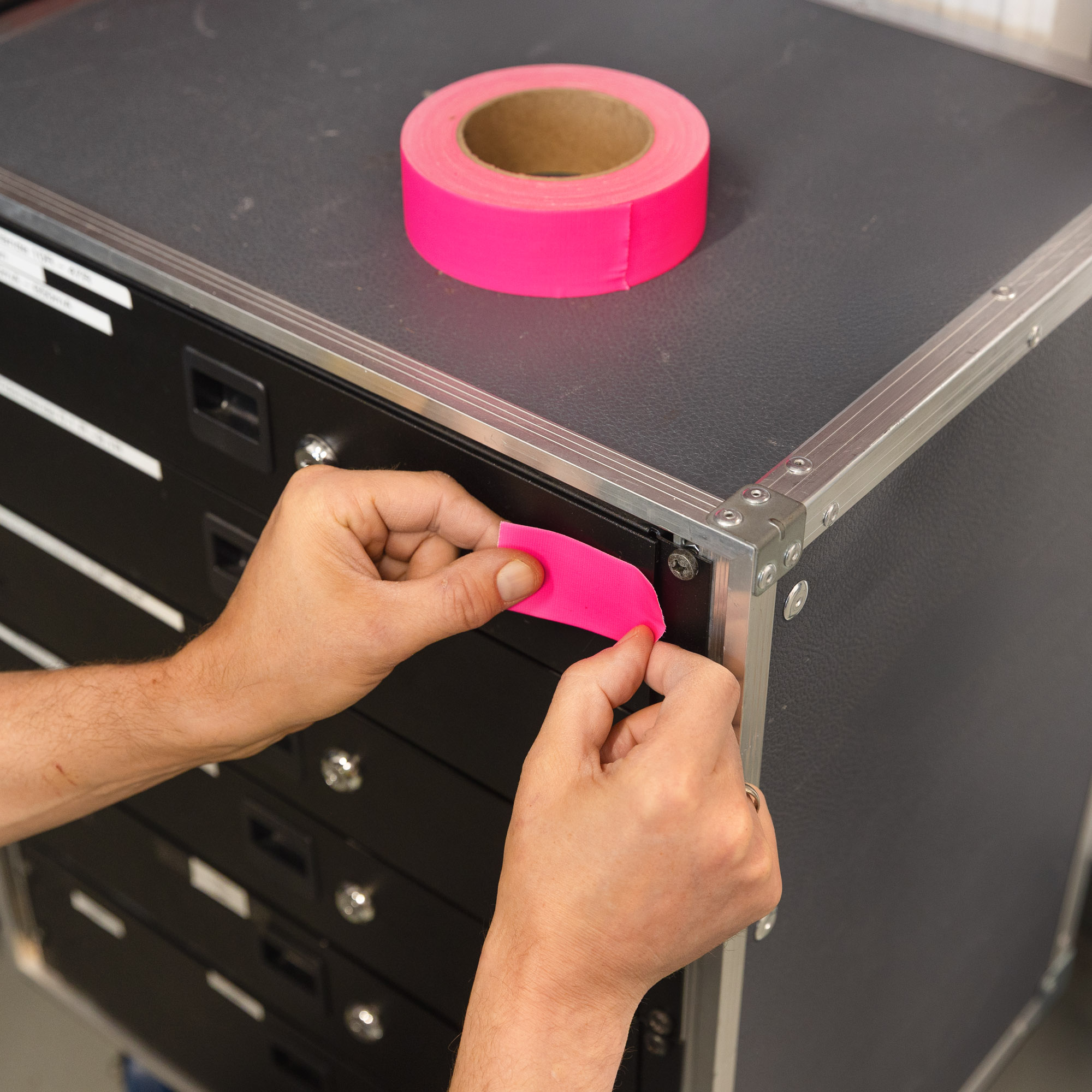 Nastro adesivo in tessuto | rosa neon | 38 mm x 25 m