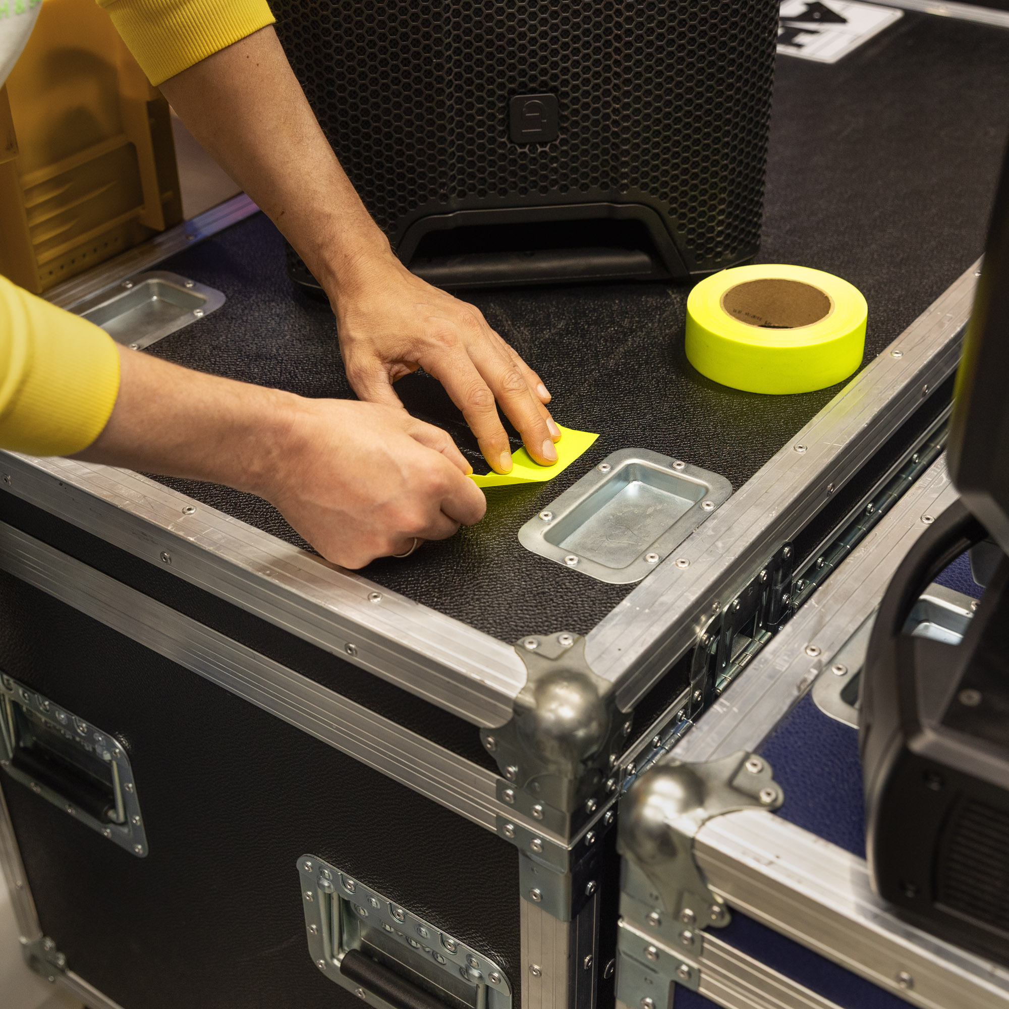 Nastro adesivo in tessuto | giallo neon | 38 mm x 25 m