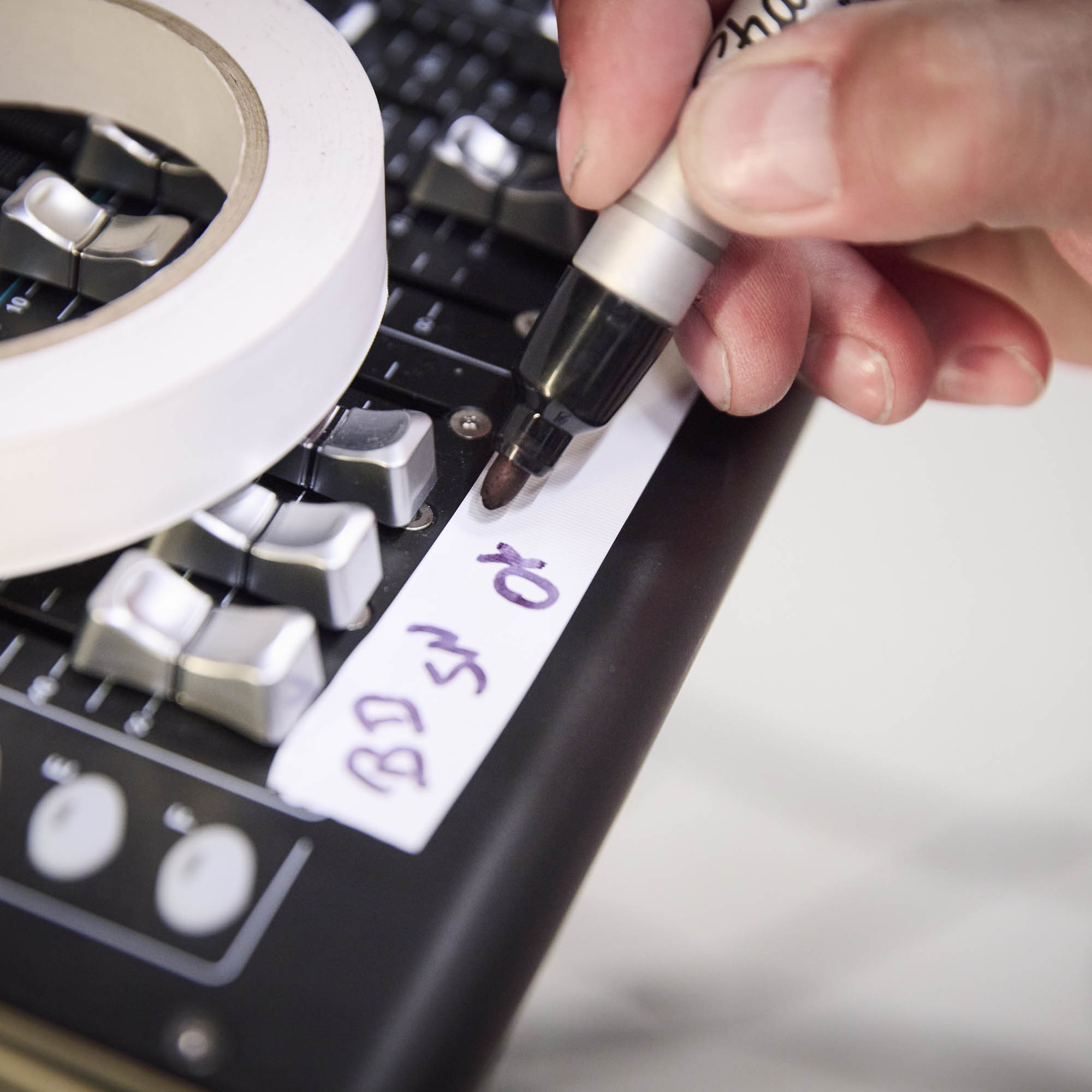 Nastro adesivo per marcatura | PVC | bianco | 19 mm × 30 m