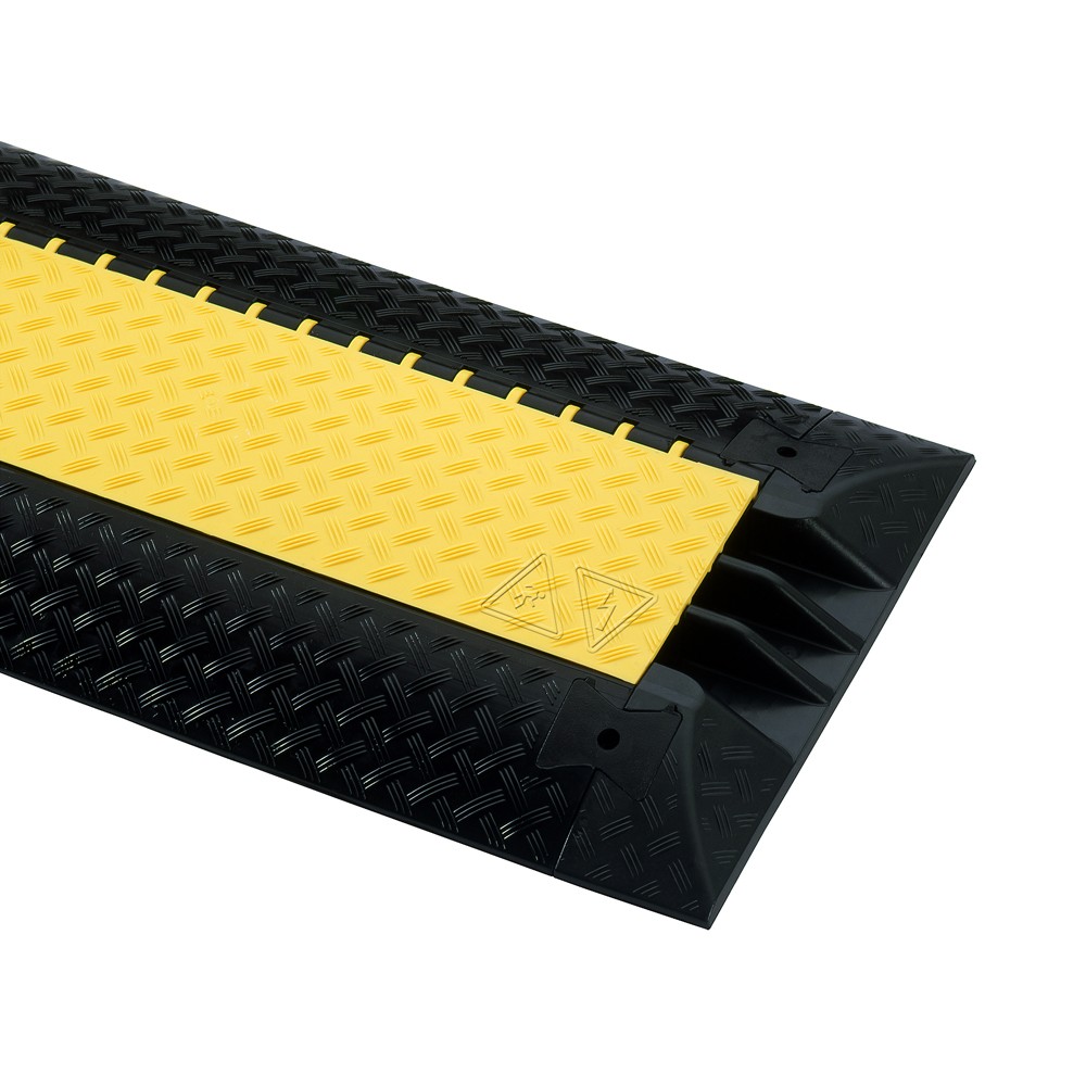 Protezione per cavi a 3 canali | pezzo finale | con connettore | versione per impieghi gravosi | altezza 7,5 cm