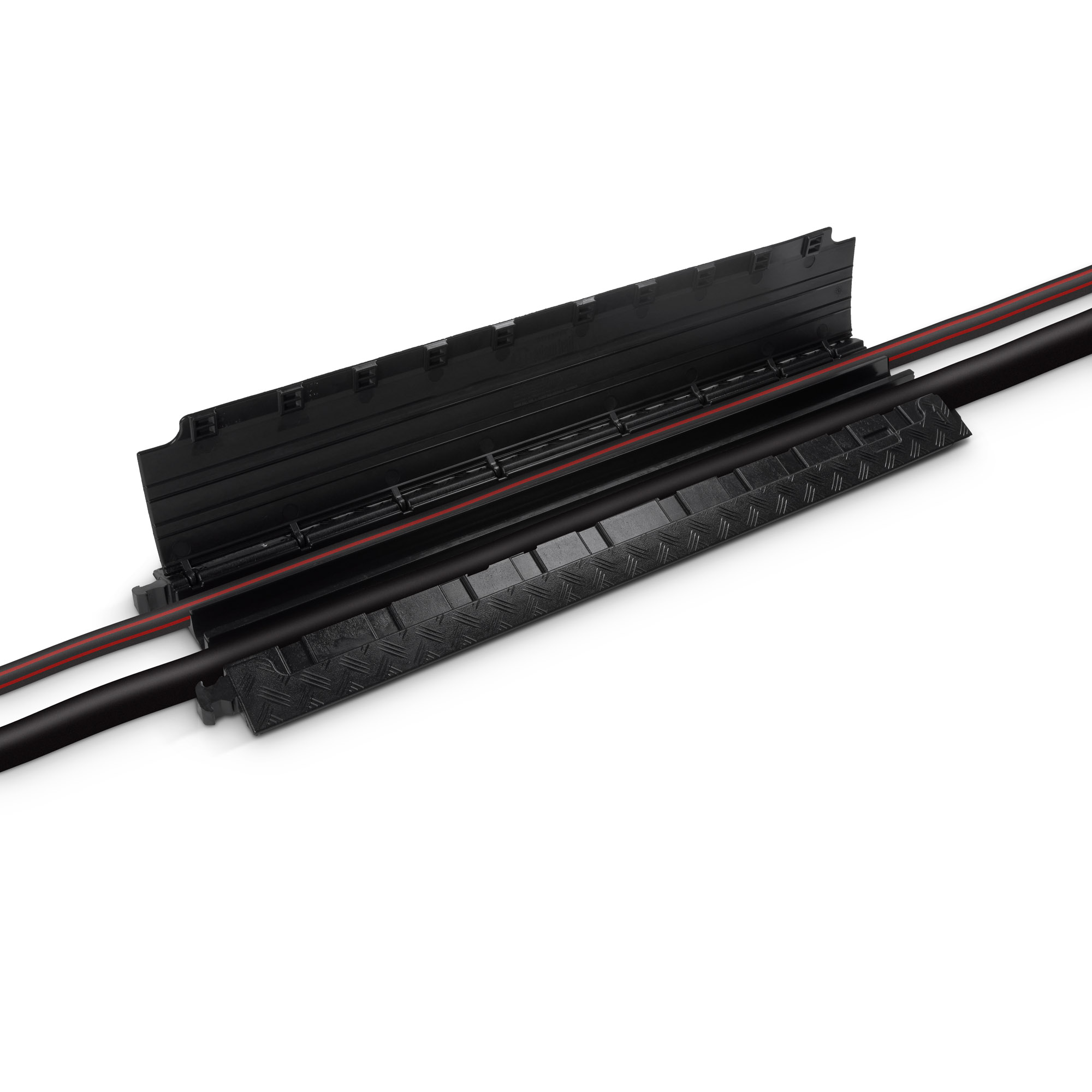 Protezioni per cavi a 3 canali | nero | per impieghi medi | altezza 5cm