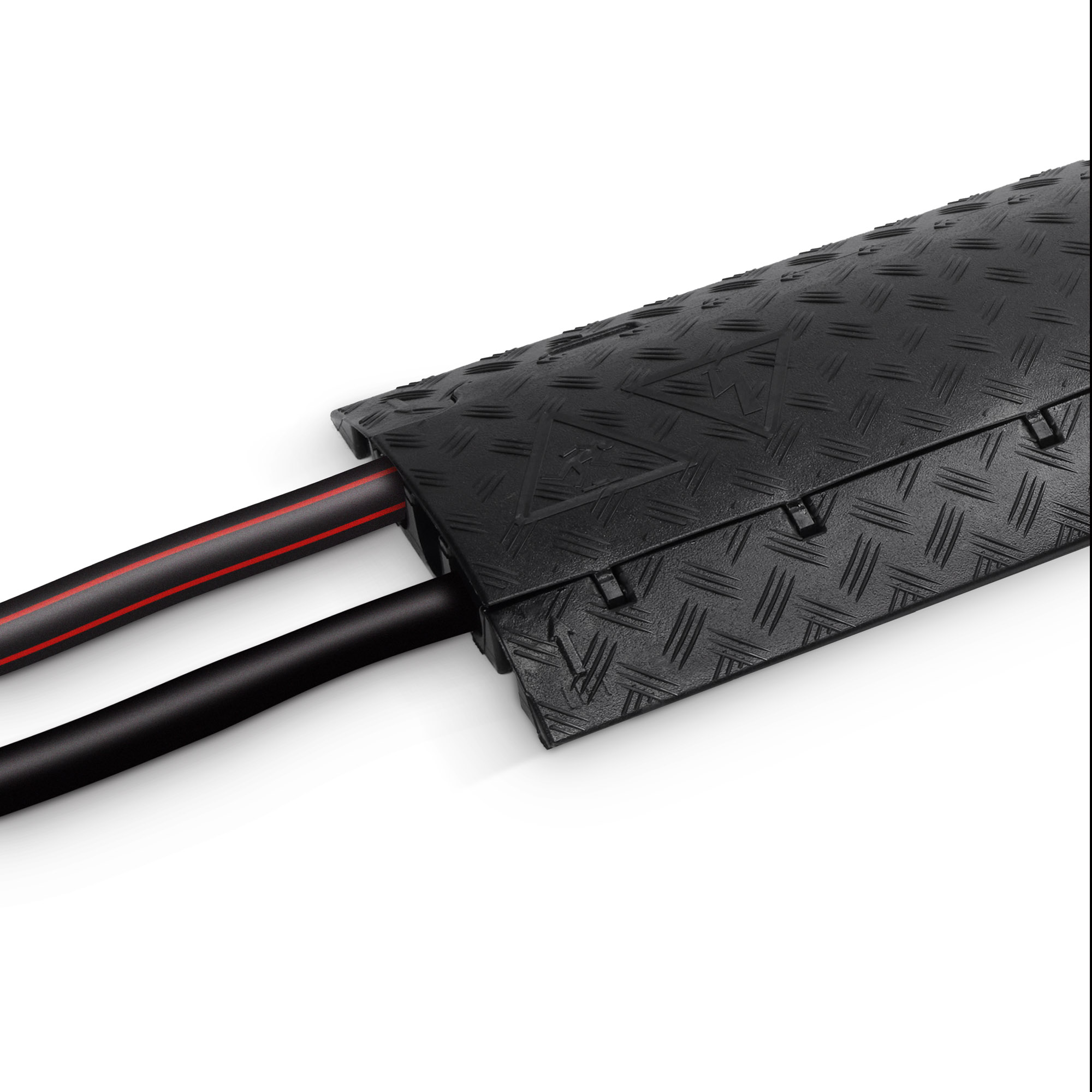 Protezioni per cavi a 3 canali | nero | per impieghi medi | altezza 5cm