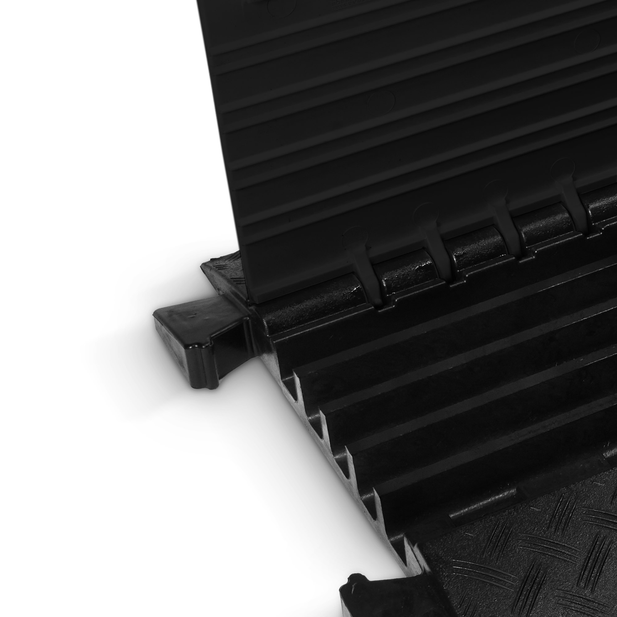 Protezione per cavi a 5 canali | nero | per impieghi gravosi | altezza 5,5 cm