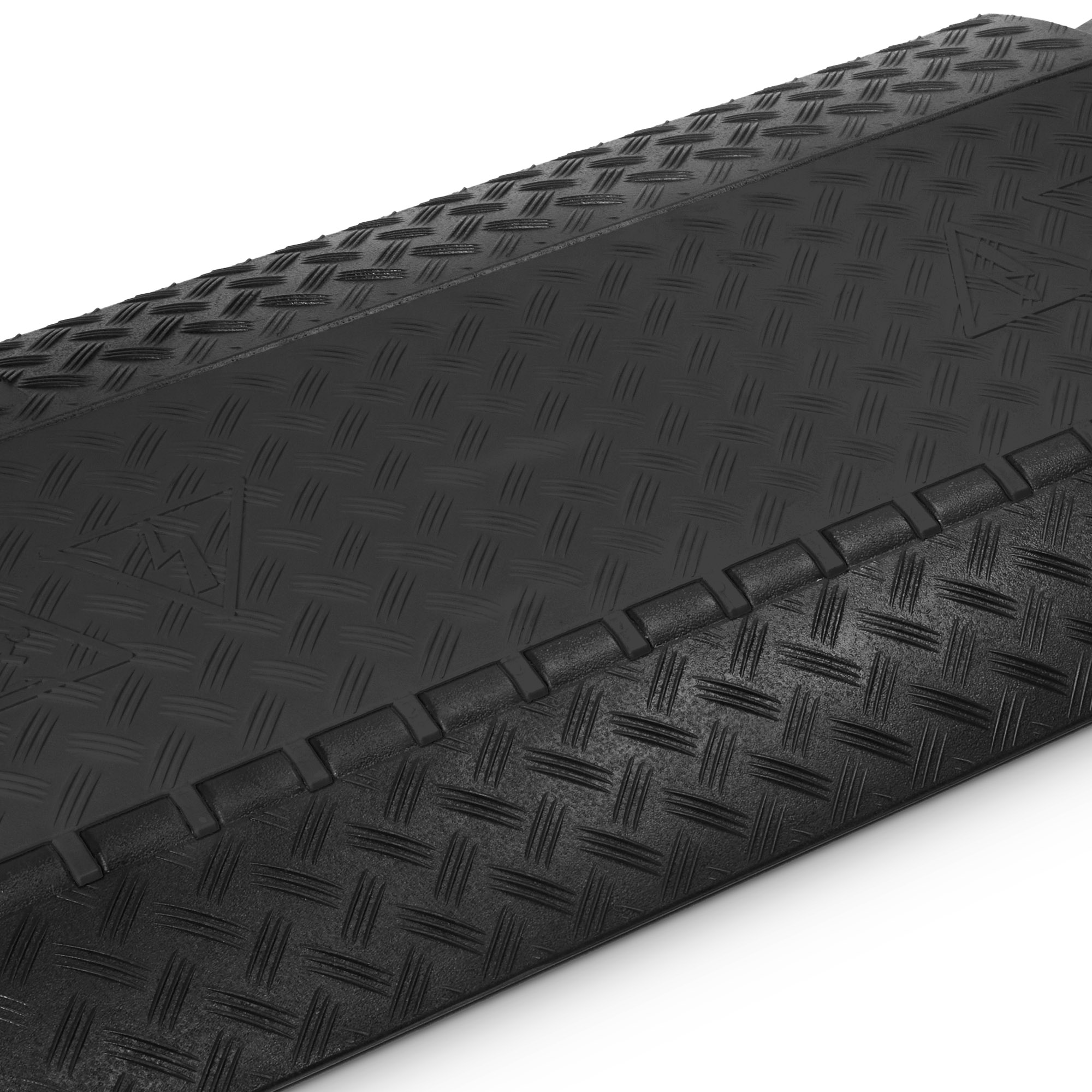 Protezione per cavi a 5 canali | nero | per impieghi gravosi | altezza 5,5 cm