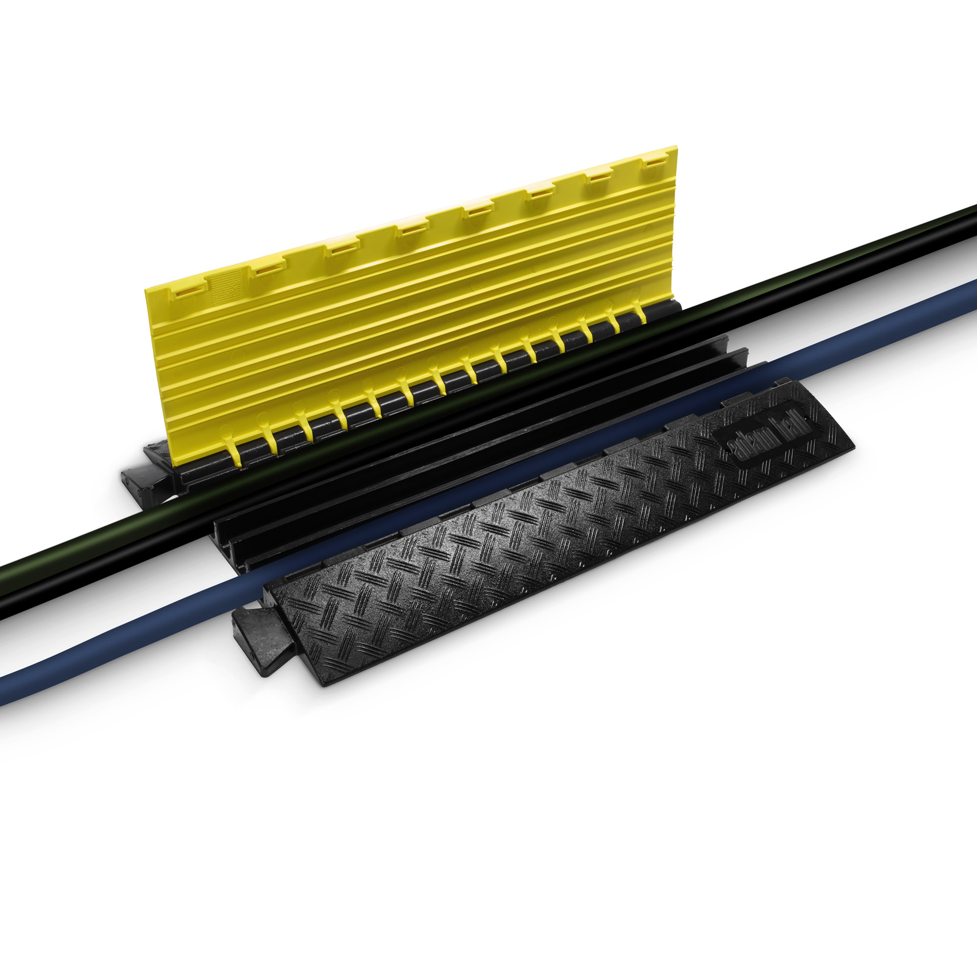 Protezione per cavi a 4 canali | per impieghi gravosi | altezza 5,5 cm