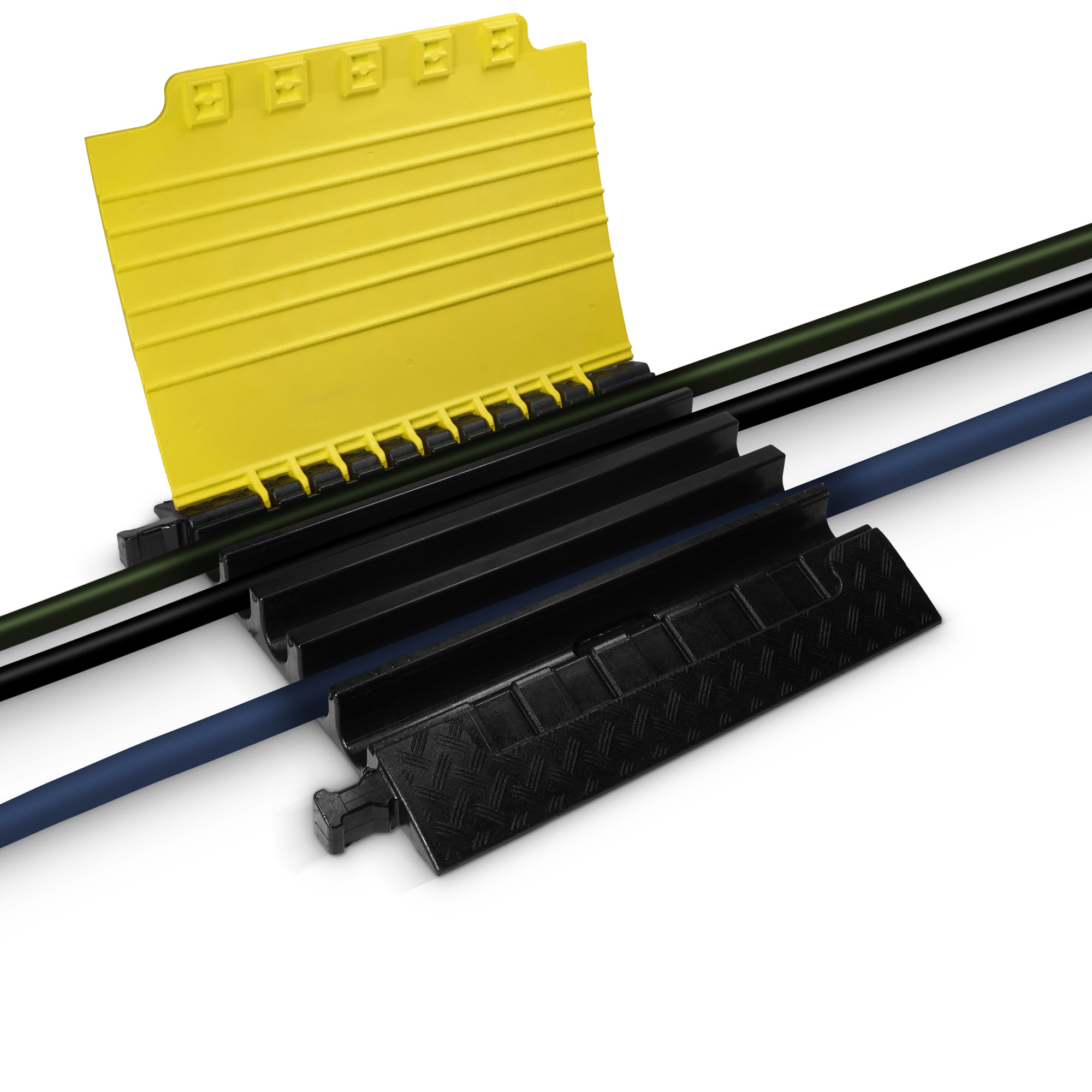 Protezioni per cavi a 5 canali | per impieghi gravosi | altezza 8,7 cm