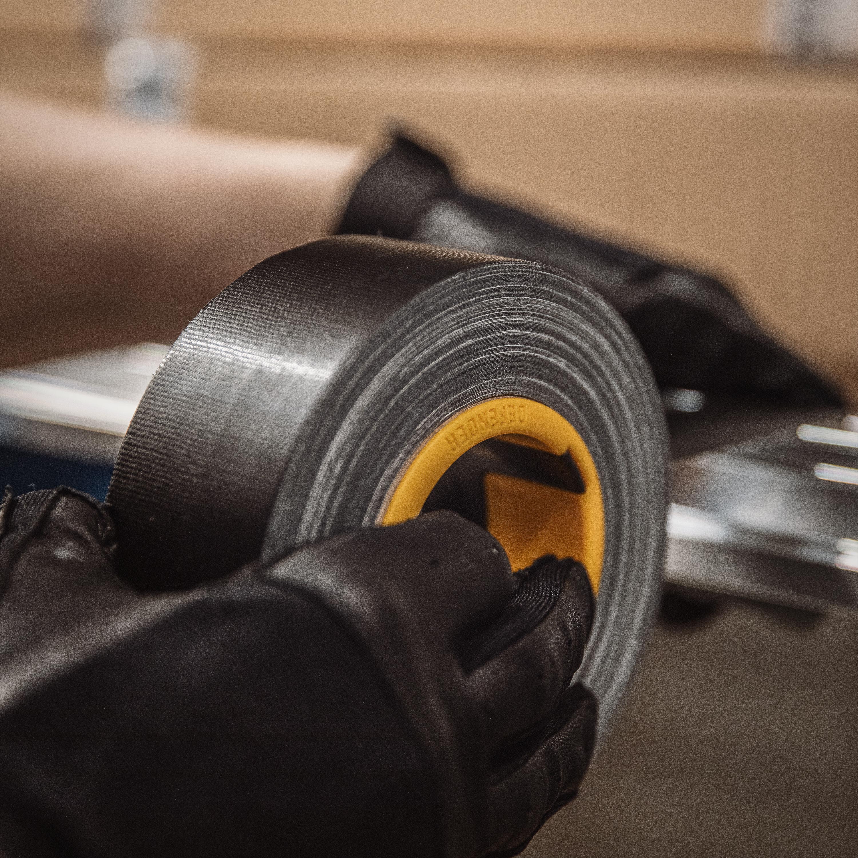 Nastro adesivo in tessuto Premium BULK | nero | opaco | 50 mm x 50 m