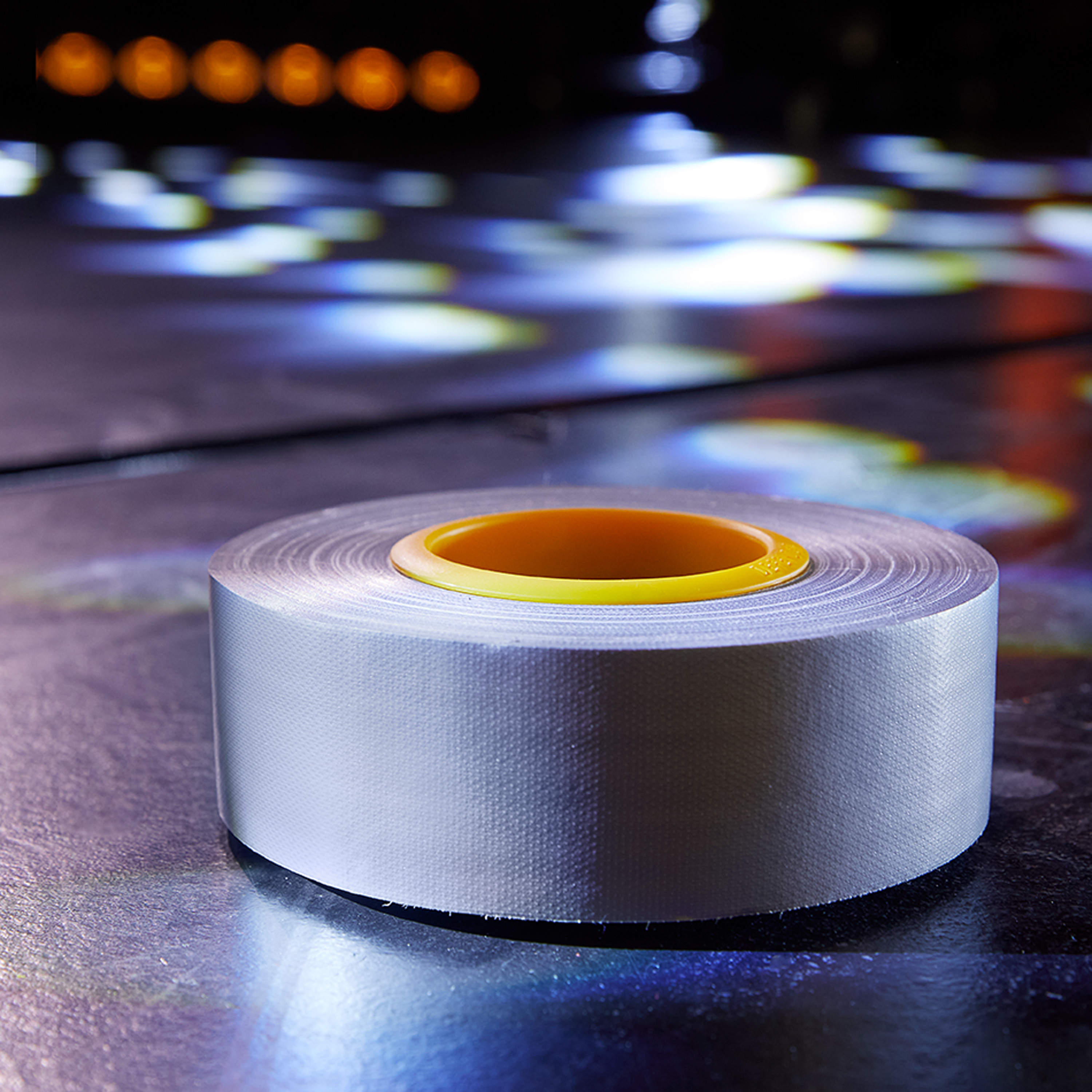 Nastro adesivo in tessuto Premium BULK | argento | lucido | 50 mm x 50 m