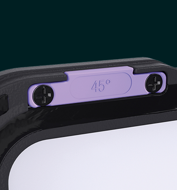 Close-up of a 45 degree marked mounting point on a ZENIT® G2 fixture