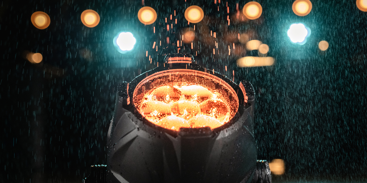 ZIYA® IP65 fixture running in the rain